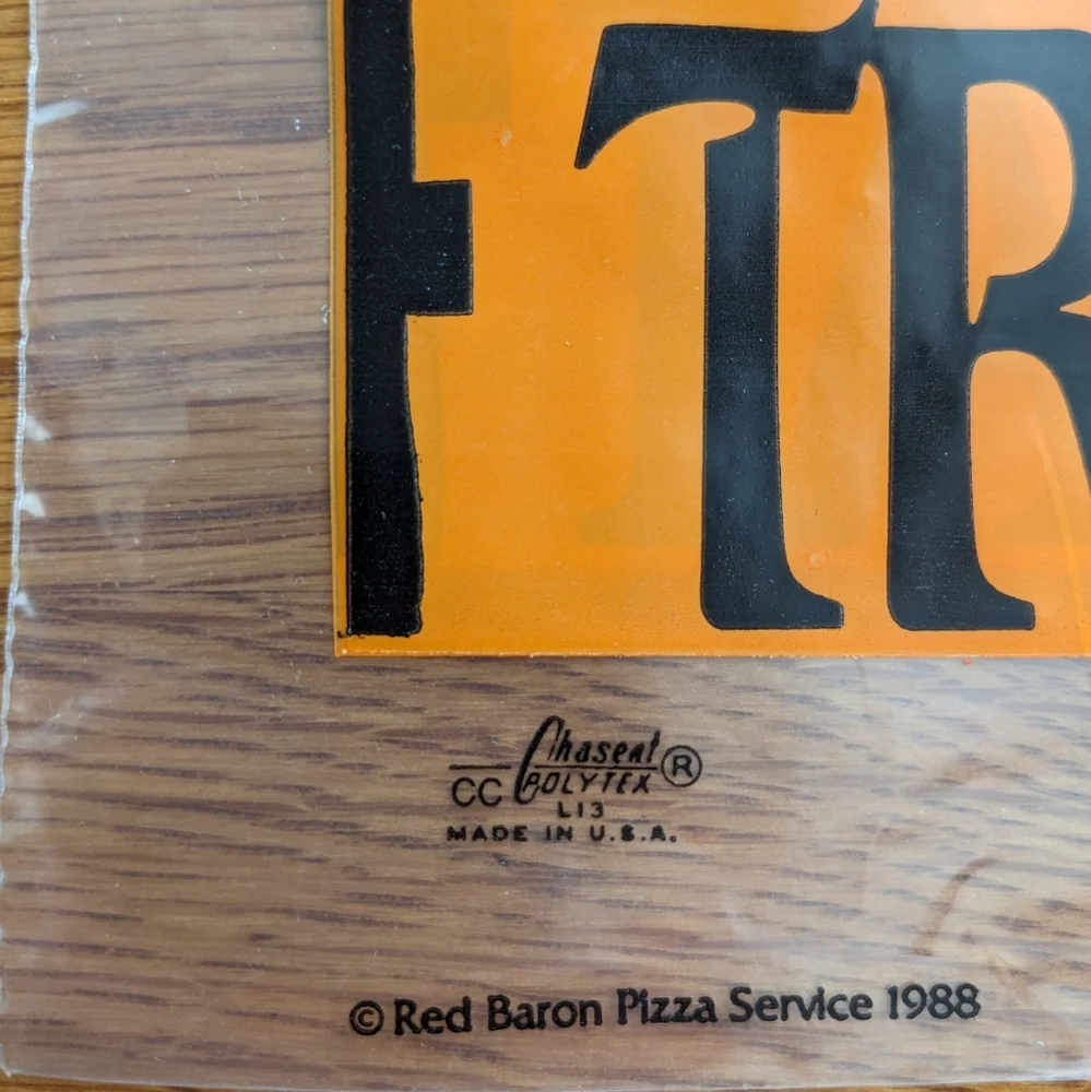 Vintage 1988 treat bags Red Baron Pizza aviator ghost witch bats Hal…